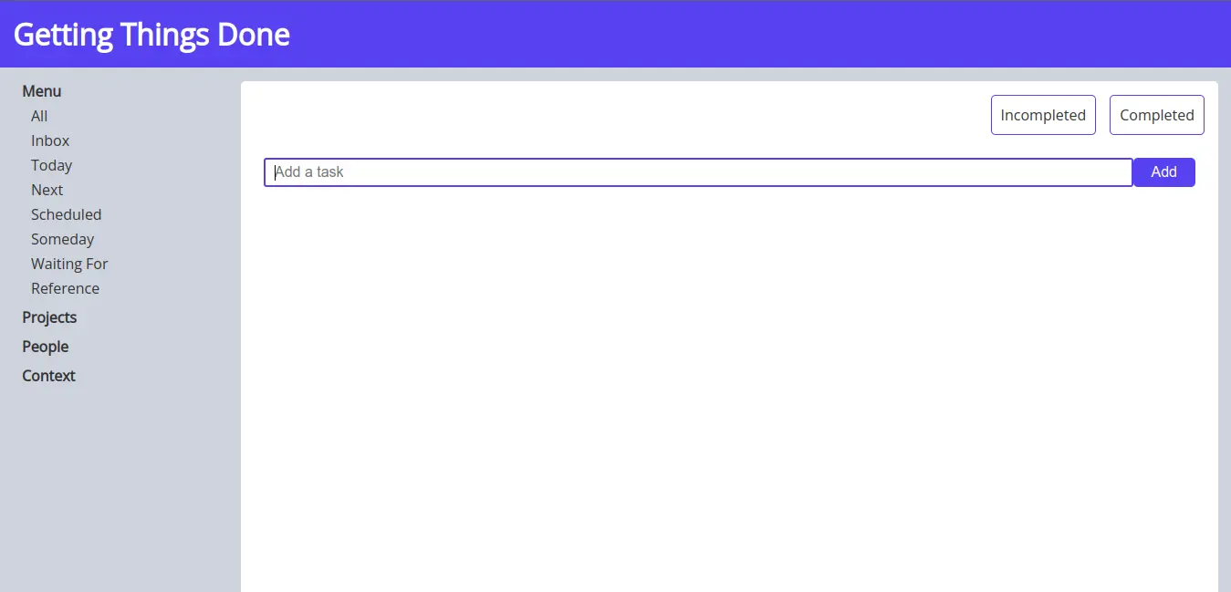 Getting Things Done Screenshot